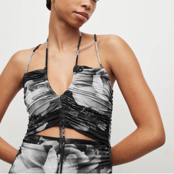 ALL SAINTS Amaya Valley Cut-Out Midi Dress - Picture 3 of 6